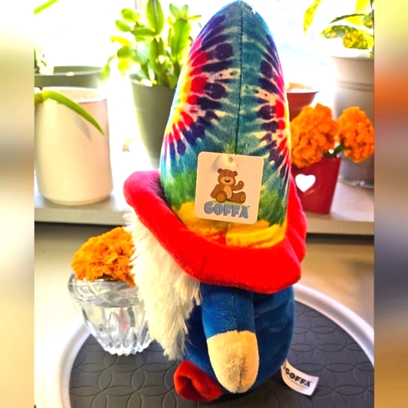 Goffa Tie Dye Rainbow Gnome Plush - Picture 4 of 6